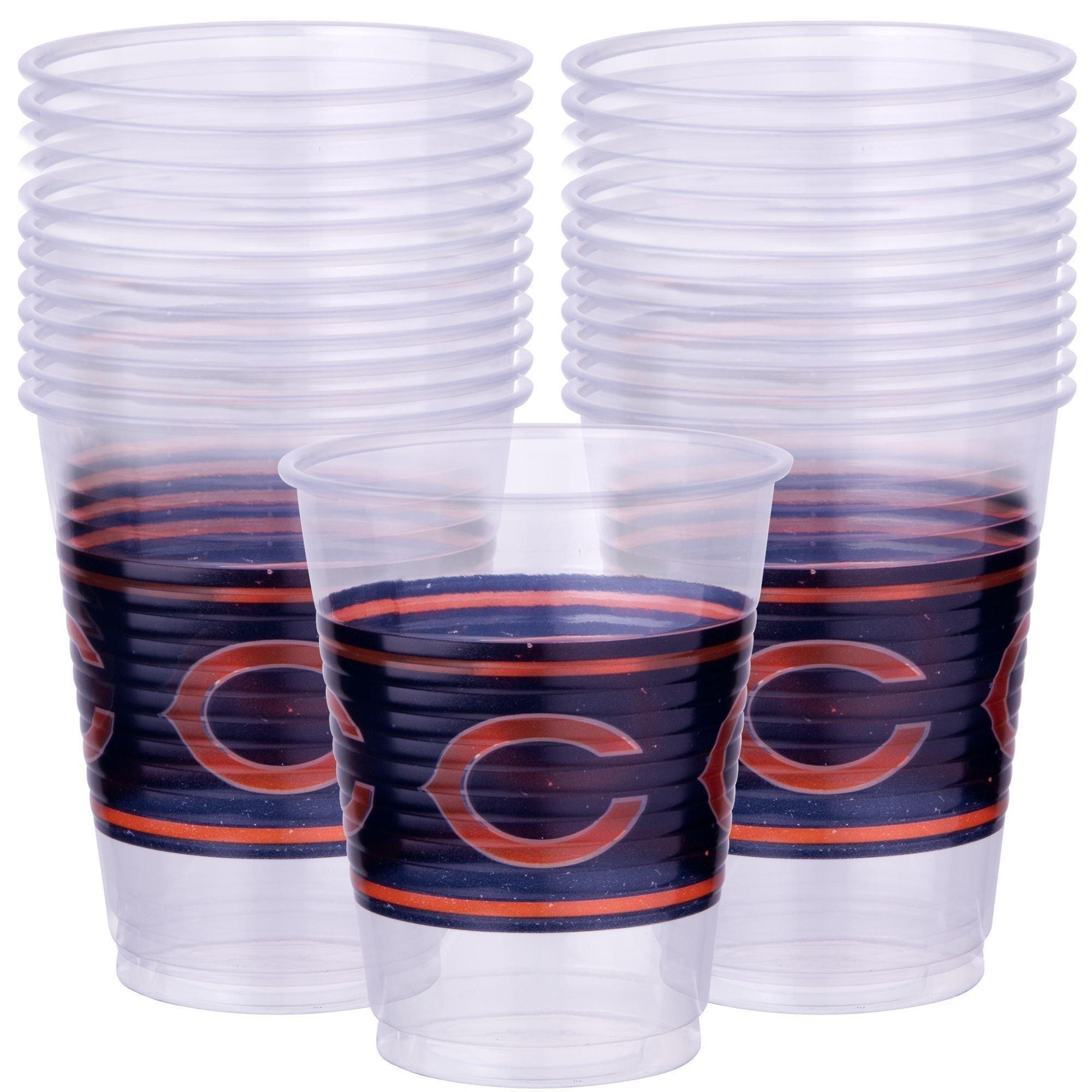 Chicago Bears Party Supplies Pack for 18 Guests - Kit Includes Plates, Napkins, Table Cover, Cups, Cutlery, Serving Bowl, Banner Decoration & Centerpiece